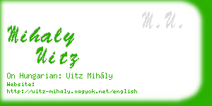 mihaly uitz business card